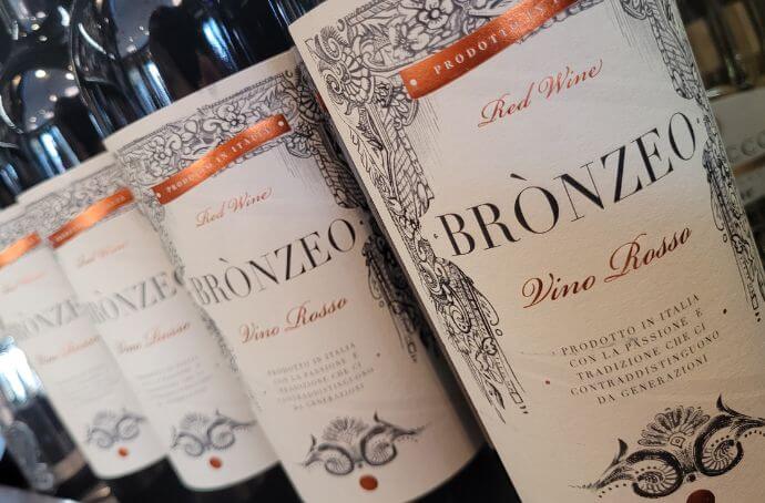 BRONZEO ROSSO CZERWONE PÓŁWYTRAWNE WINO WŁOSKIE  butelki